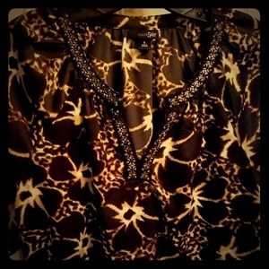 Embellished neck blouse by East 5th